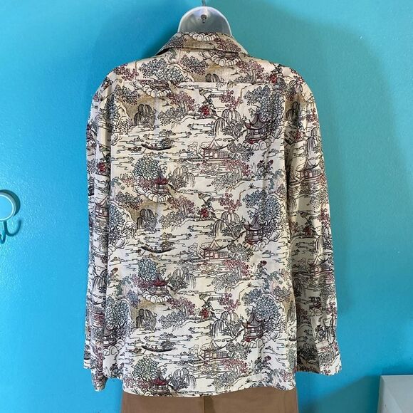 Chicos 3 Womens Vintage Size XL Button Front Long Sleeve Shirt 46" Bust - Picture 16 of 16